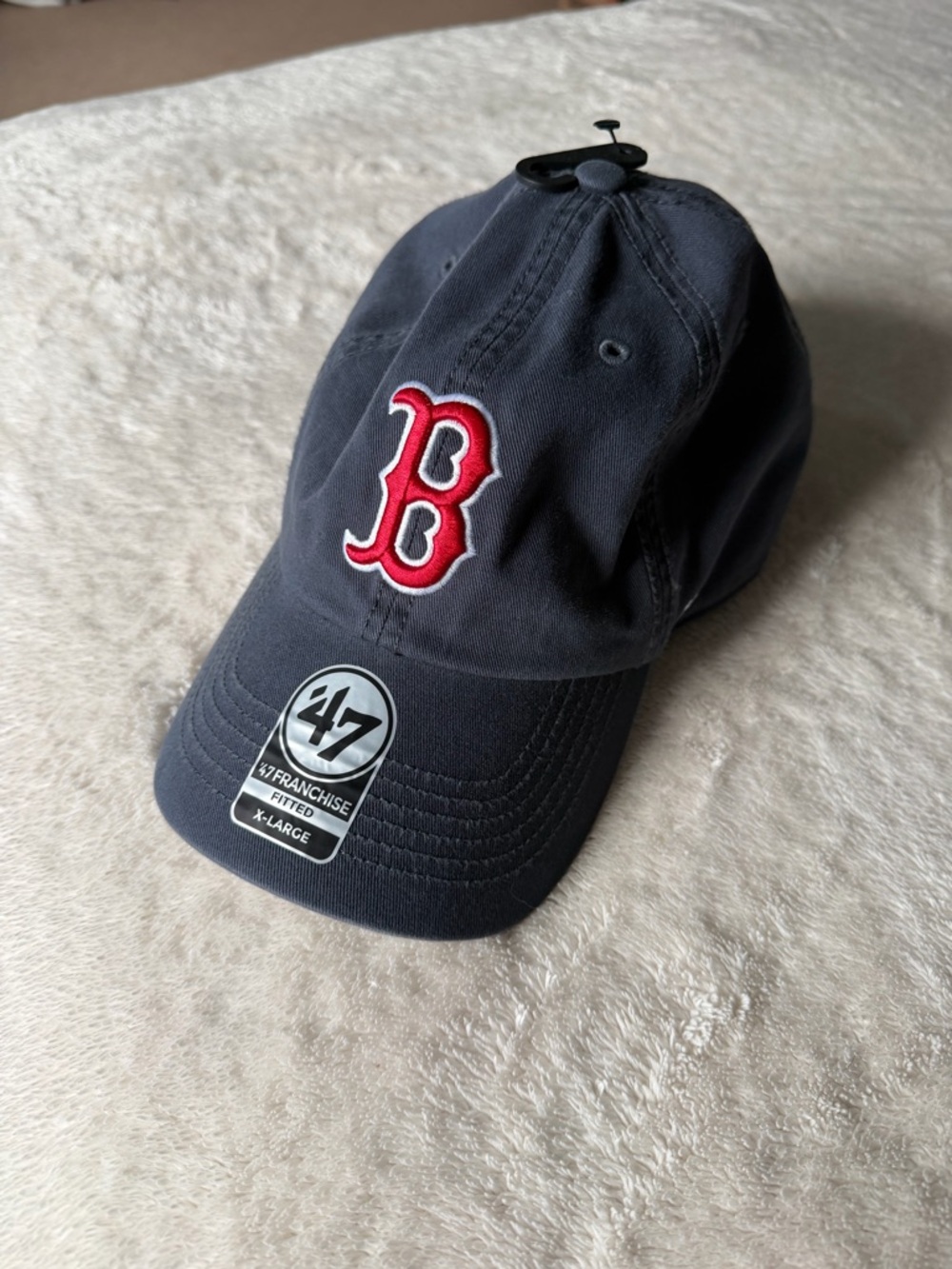47 Navy Cap with Red Embroidered Boston 'B'
